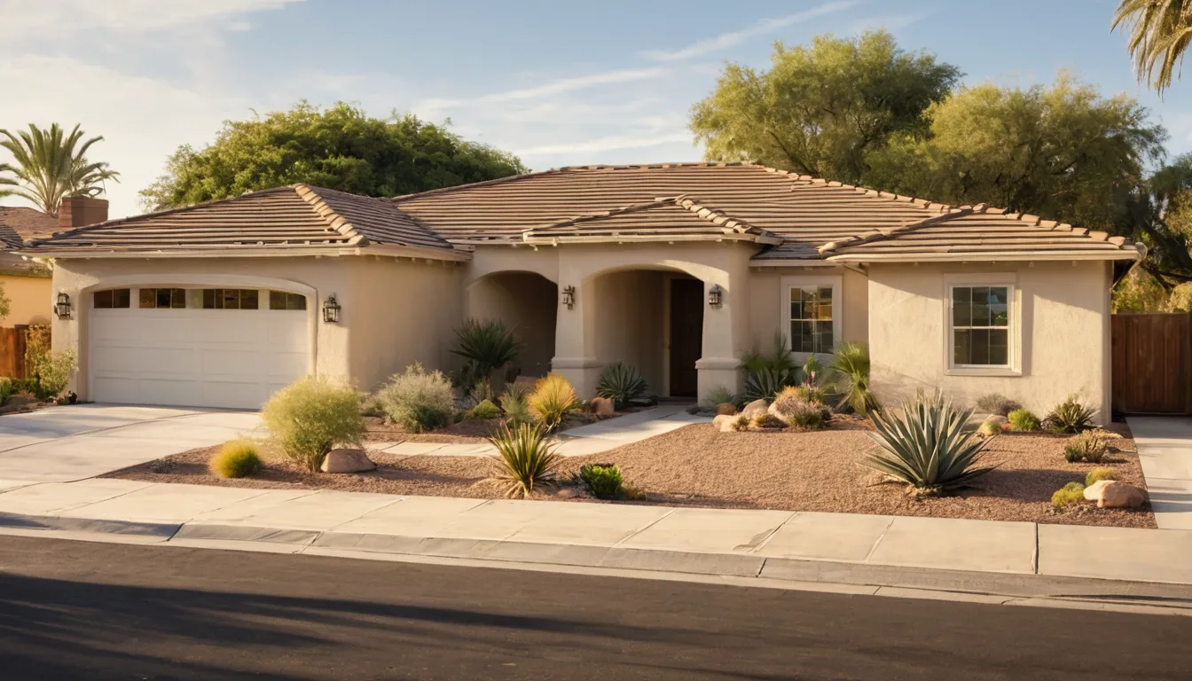 A stucco ranch home in San Diego with a remodel in progress